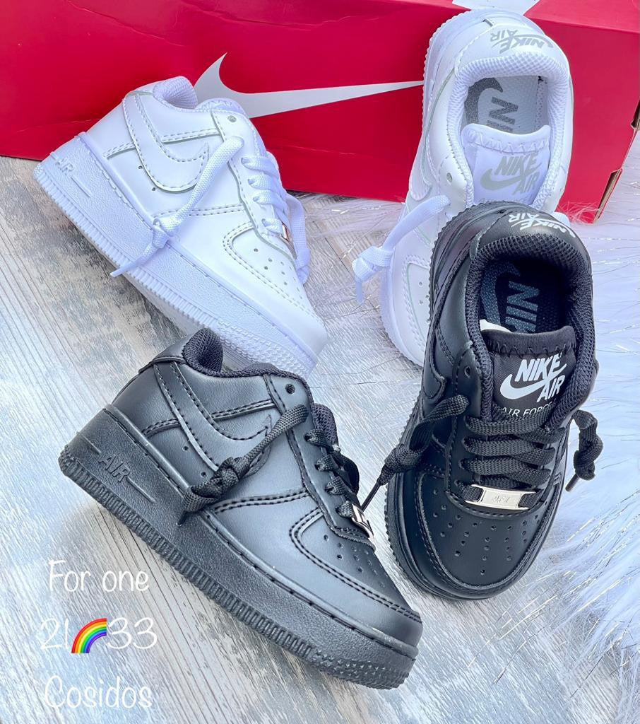 zapatillas tenis force one blanco y negr